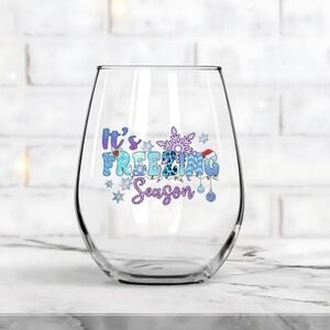 Its Freezing Season Wine Glass